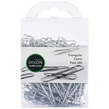 Dixon Paper Clips Triangular 31mm Silver, Pack of 200